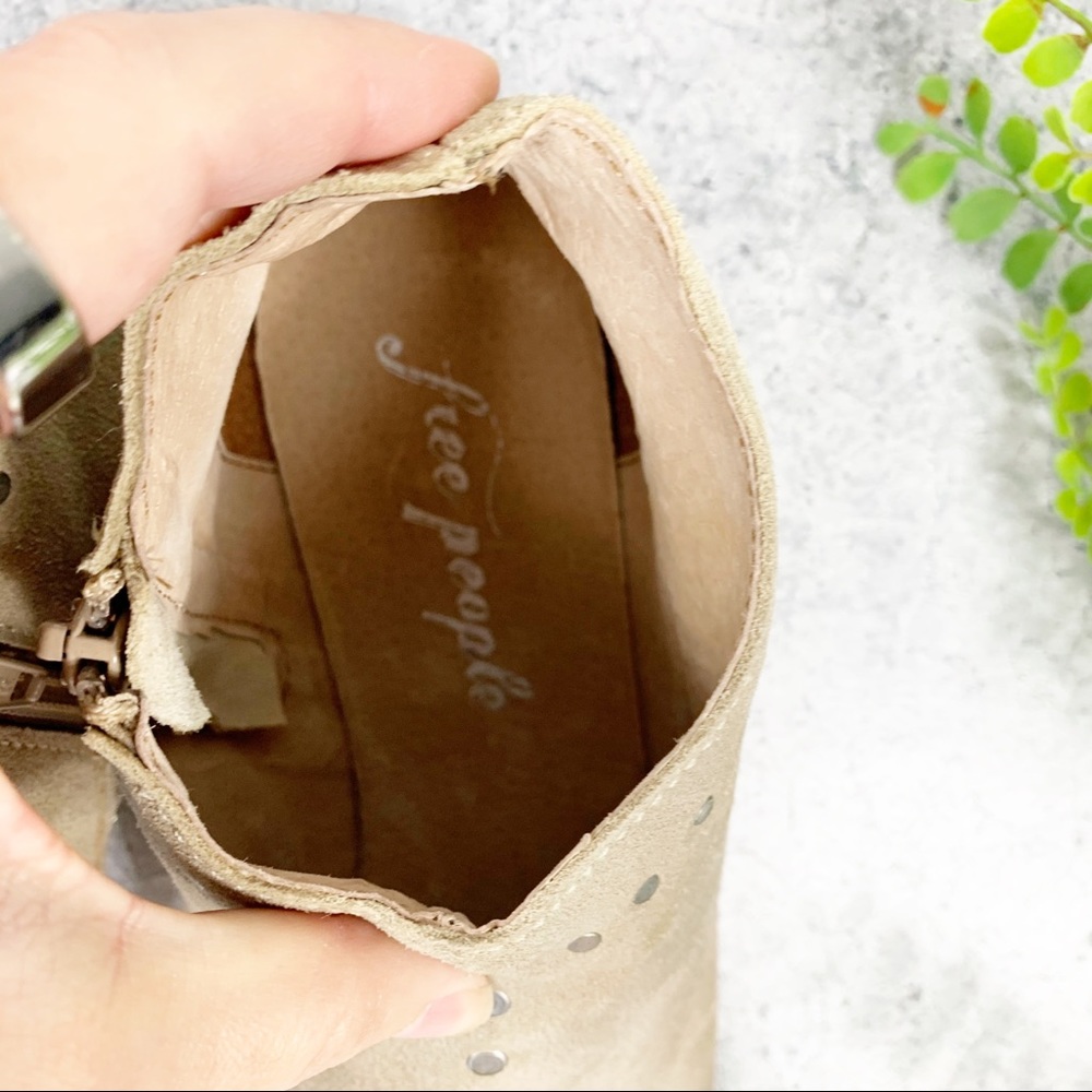 Free People Aquarian Tan Ankle Boot Taupe - Picture 8 of 9